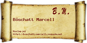 Böschatt Marcell névjegykártya